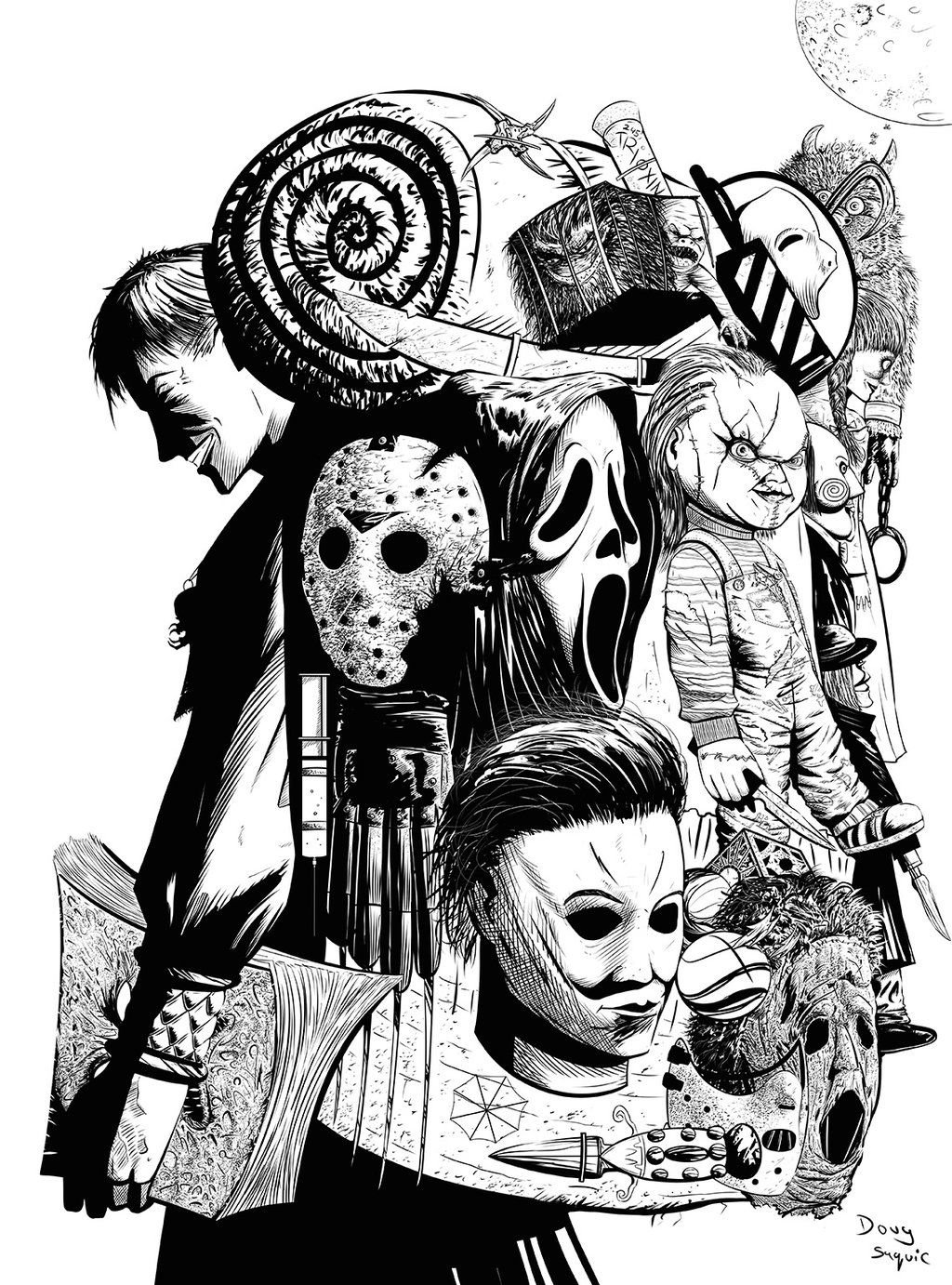 Раскраска Джейсон Вурхис пятница 13