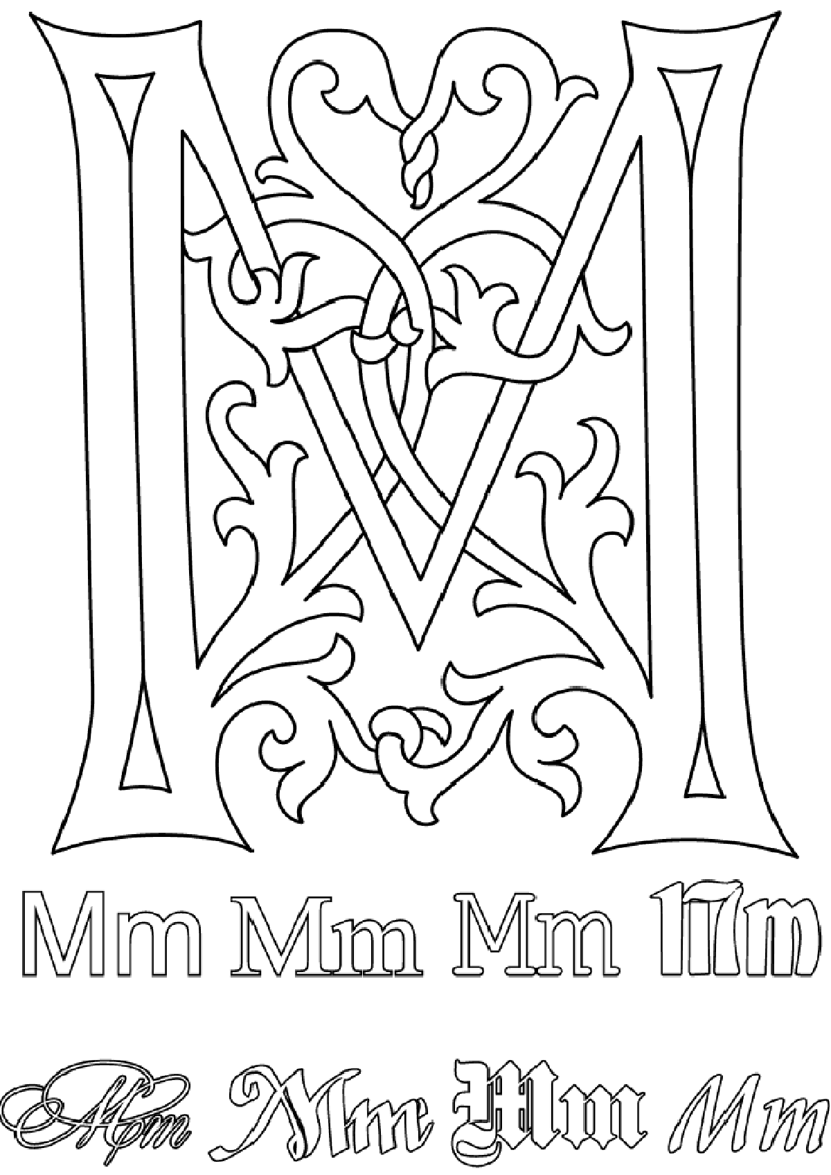 Буквы в средневековом стиле