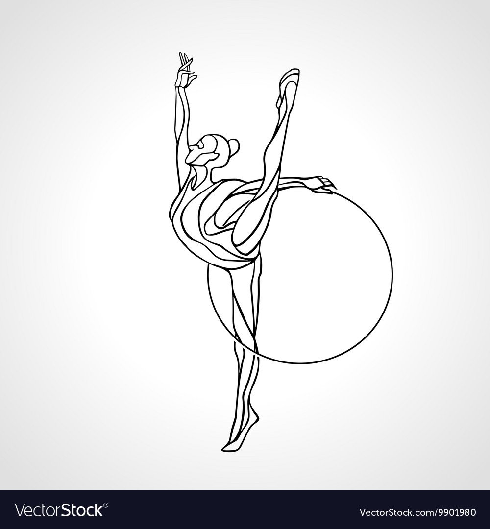 Раскраска гимнастка