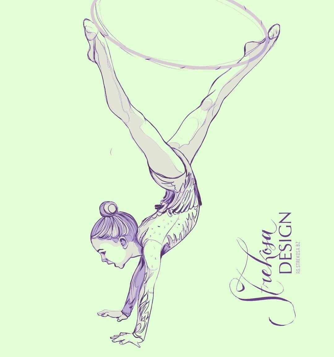 Раскраска для девочек гимнастика воздушная