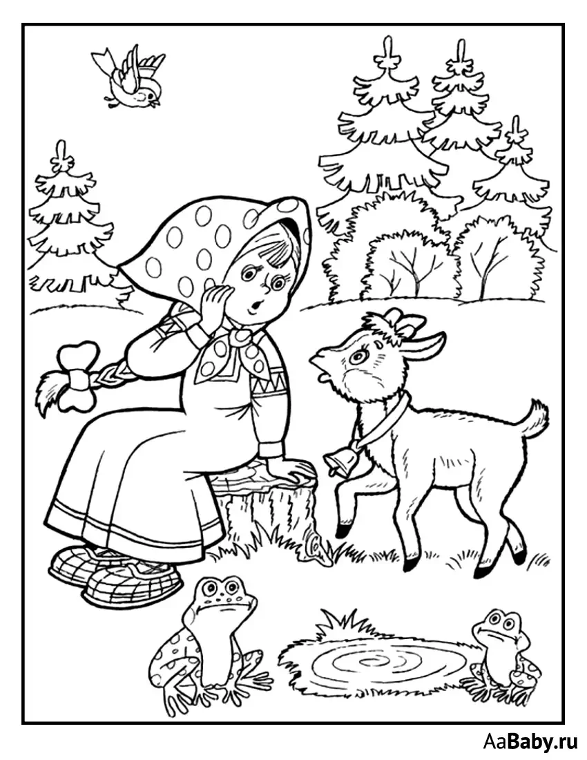 Раскраска русская народная сказка