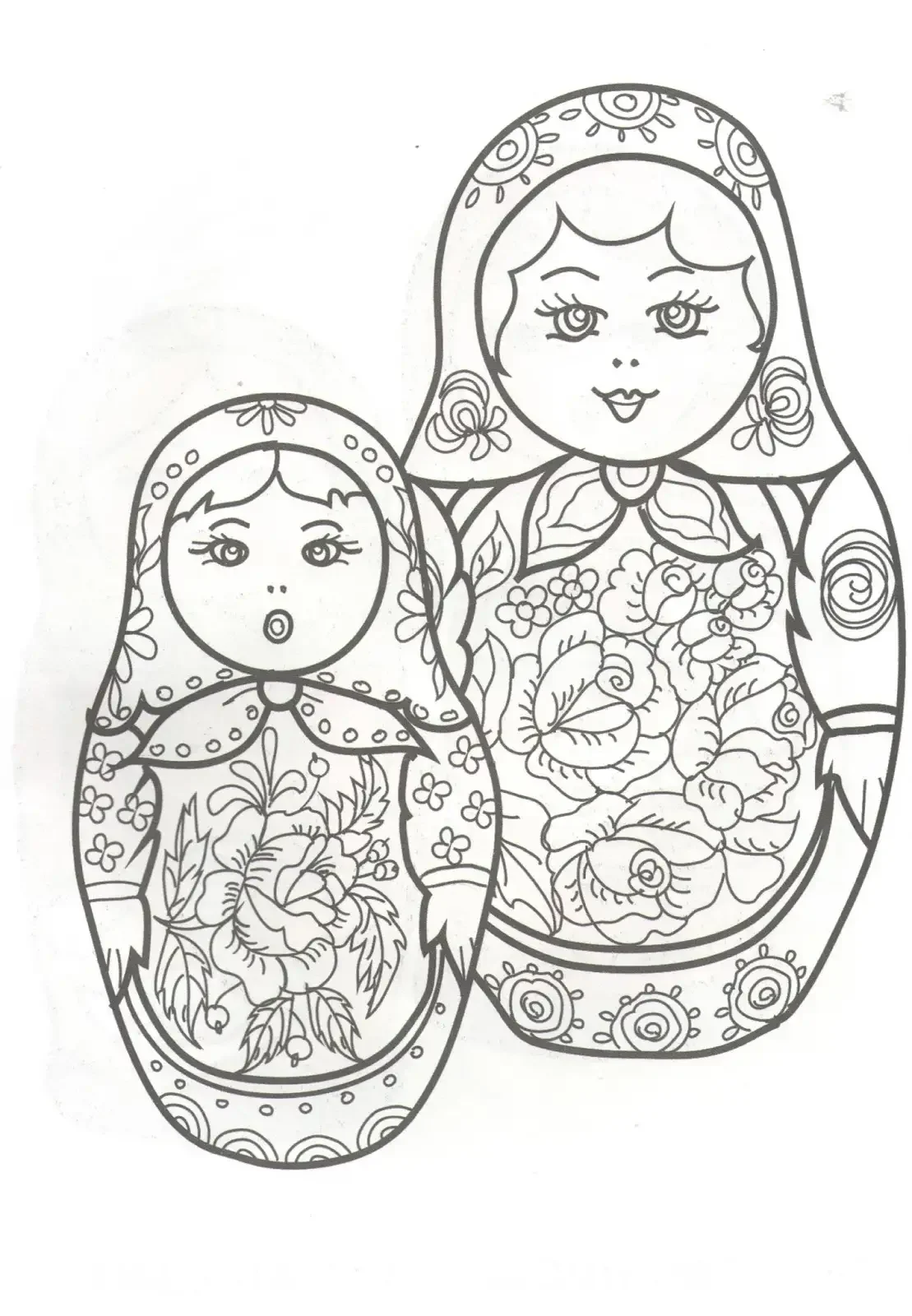 Гжель раскраска для детей