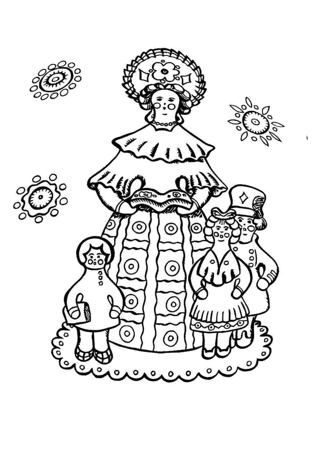 Народные промыслы. Раскраска