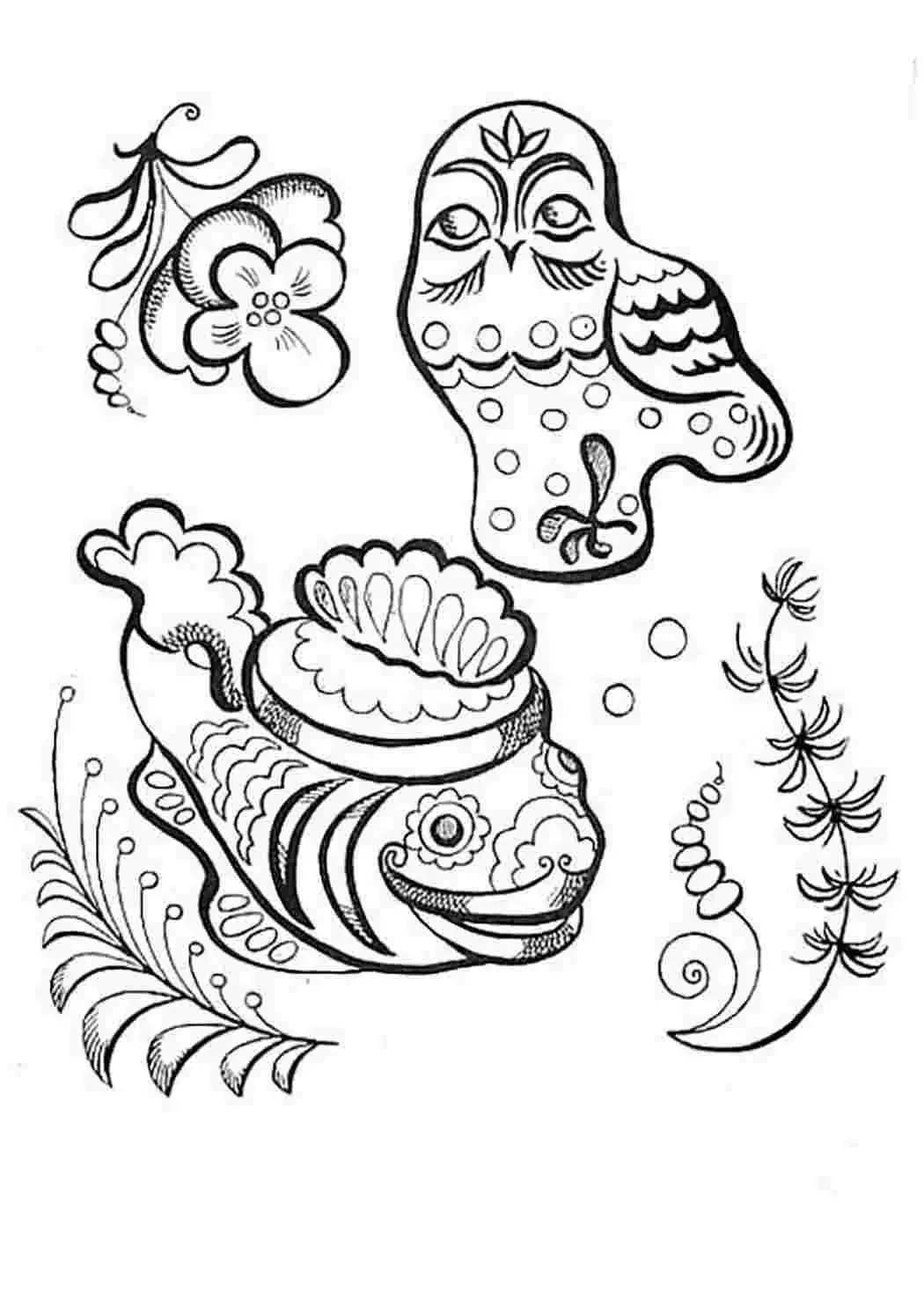 Раскраска Матрешка