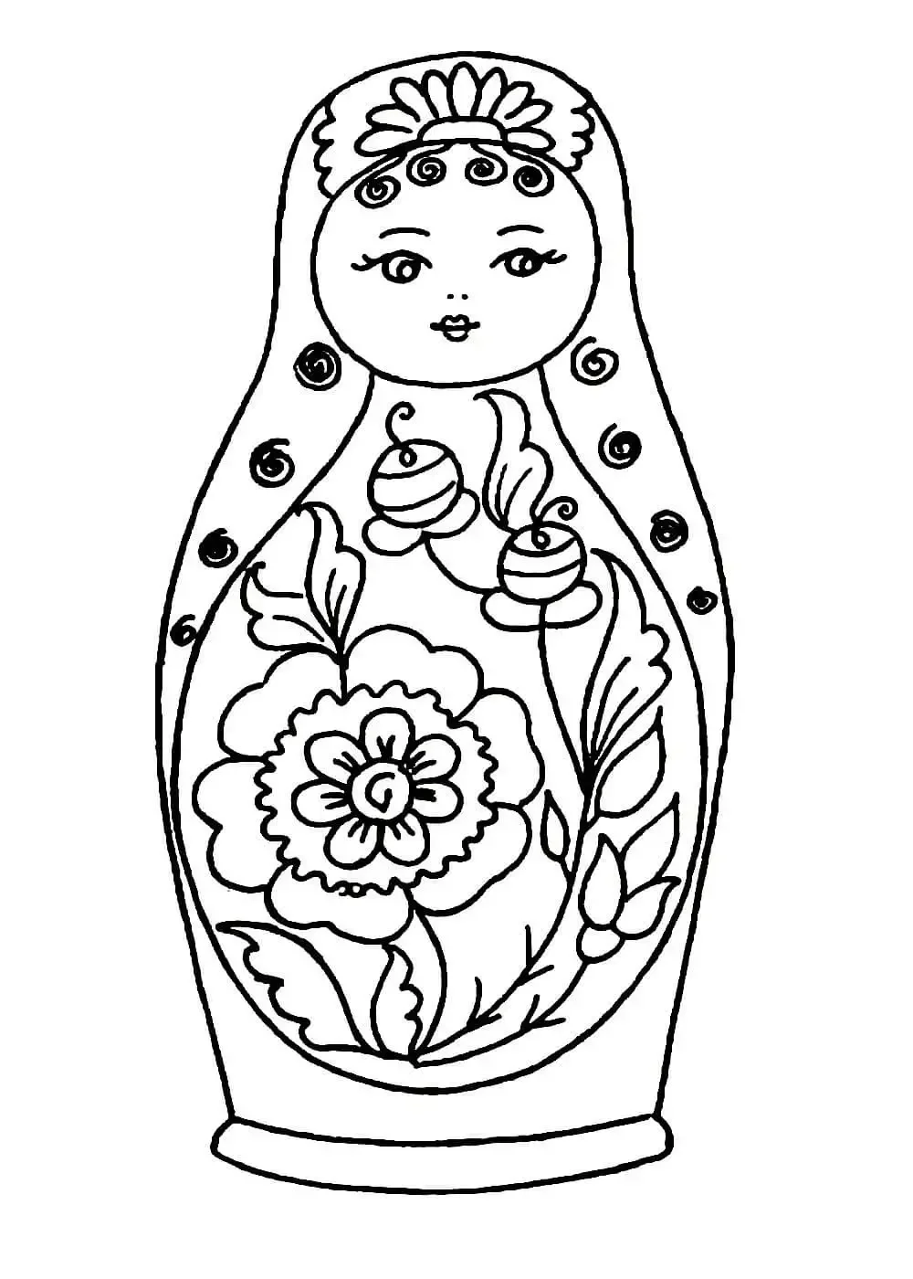 Раскраска Матрешка