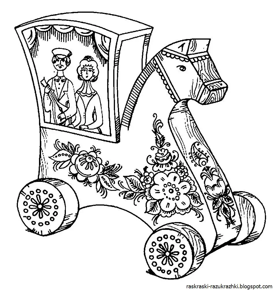 Раскраска русской красавицы