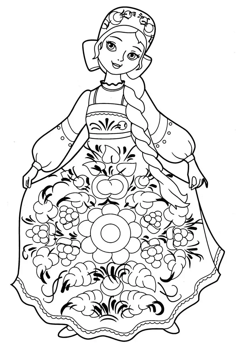 Народные промыслы. Раскраска