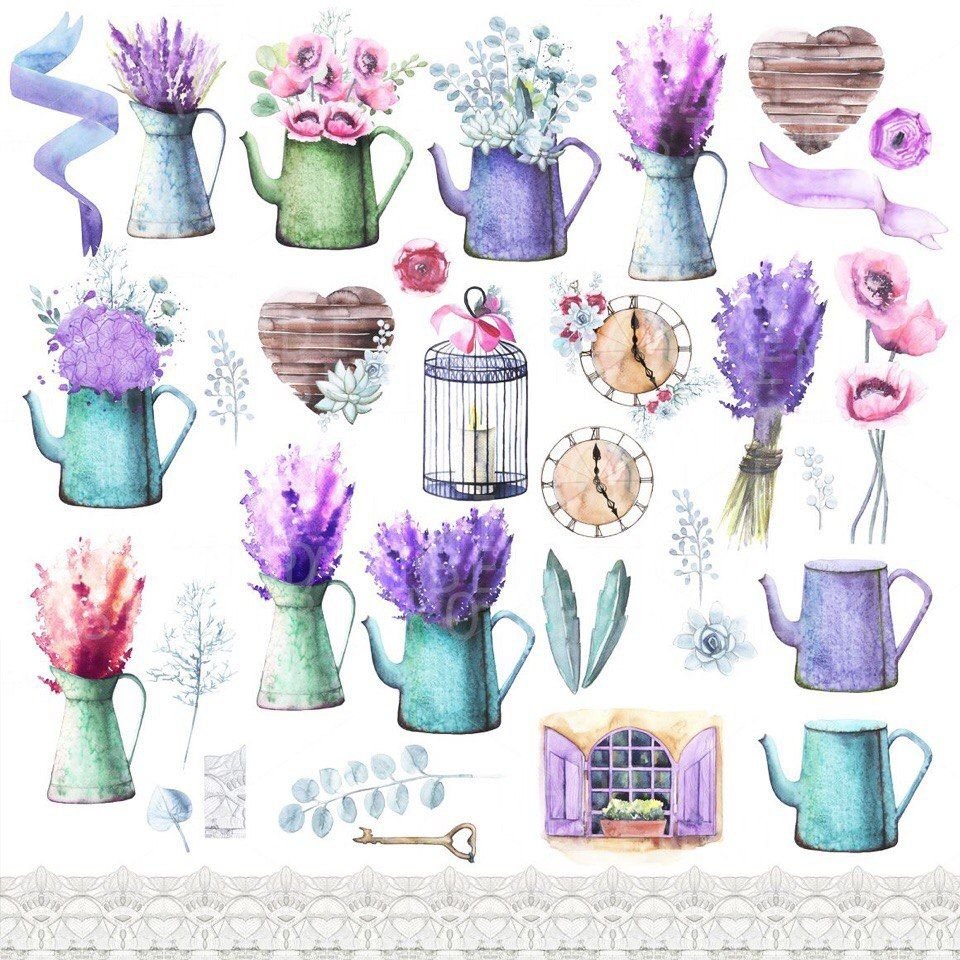Стикеры в стиле Прованс