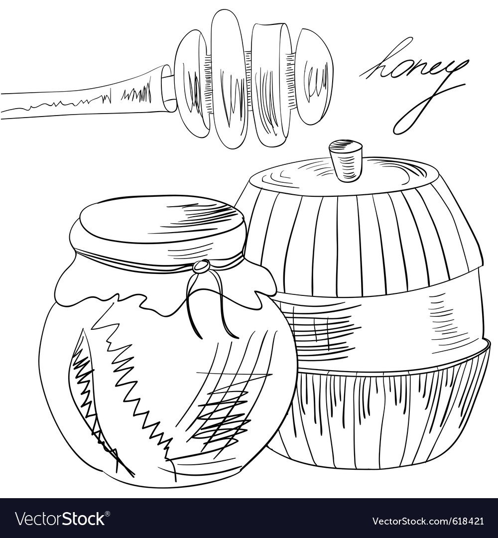 Мед раскраска для детей