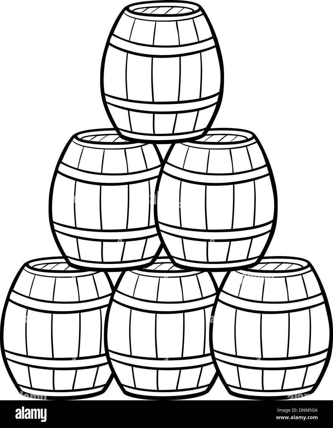 Медвежонок с бочкой меда для раскрашивания