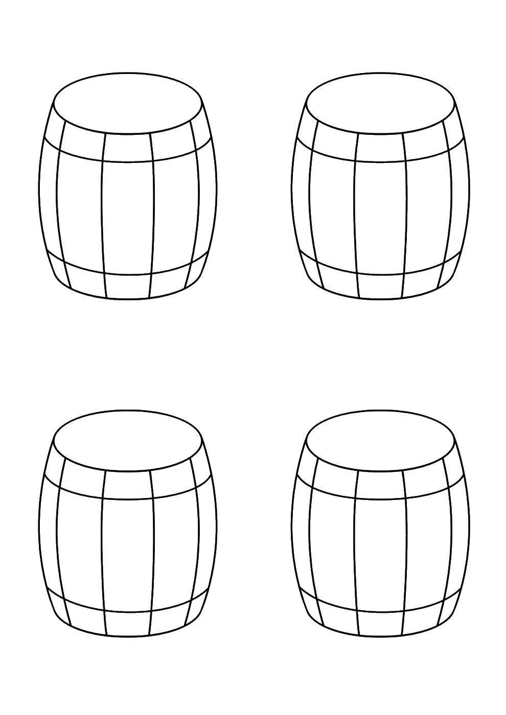 Бочка раскраска для детей