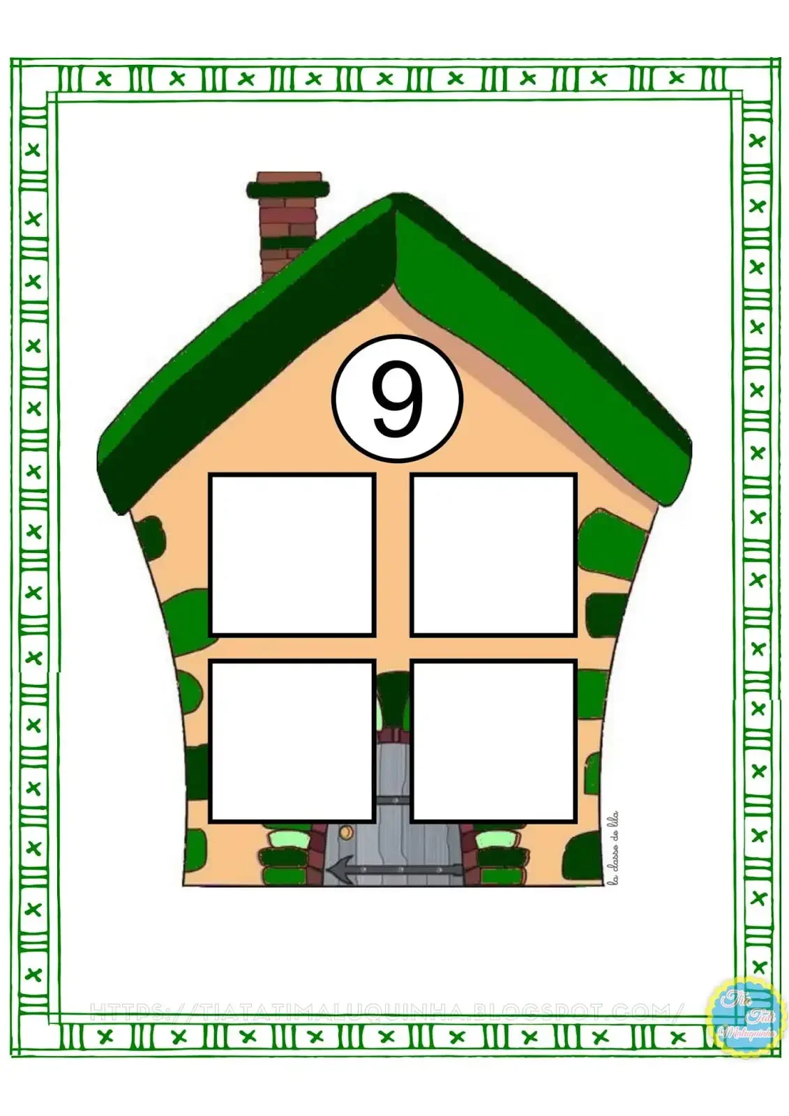 Числовые домики печать