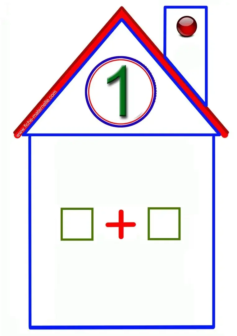 Состав числа 1 домик