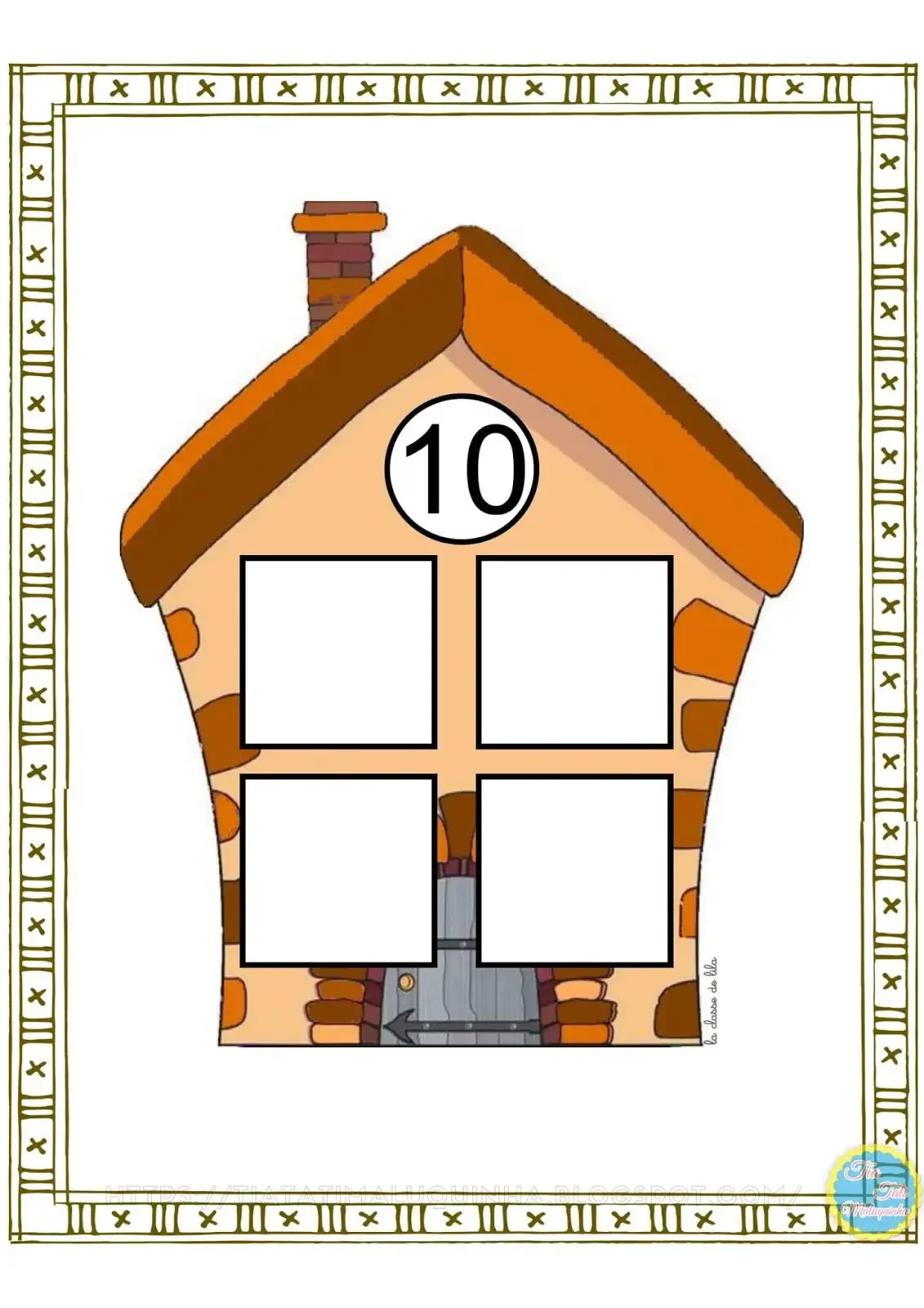 Засели домики состав числа 3.4.5