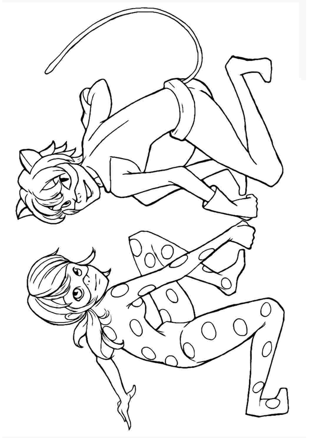 Разукрашка леди баг и СУПЕРКОТ