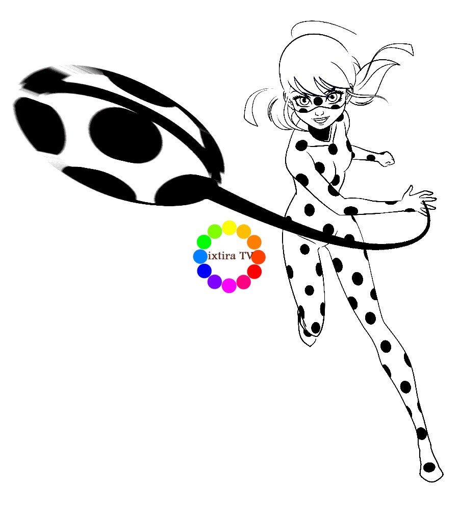 Леди баг в полный рост раскраска