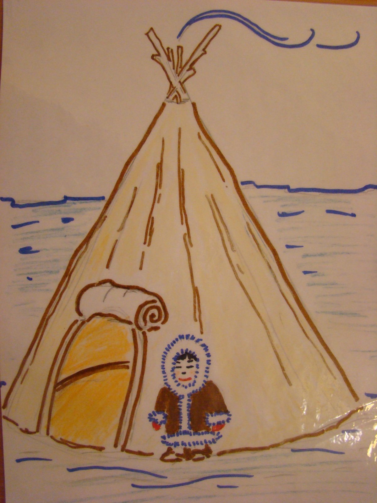 Иглу раскраска