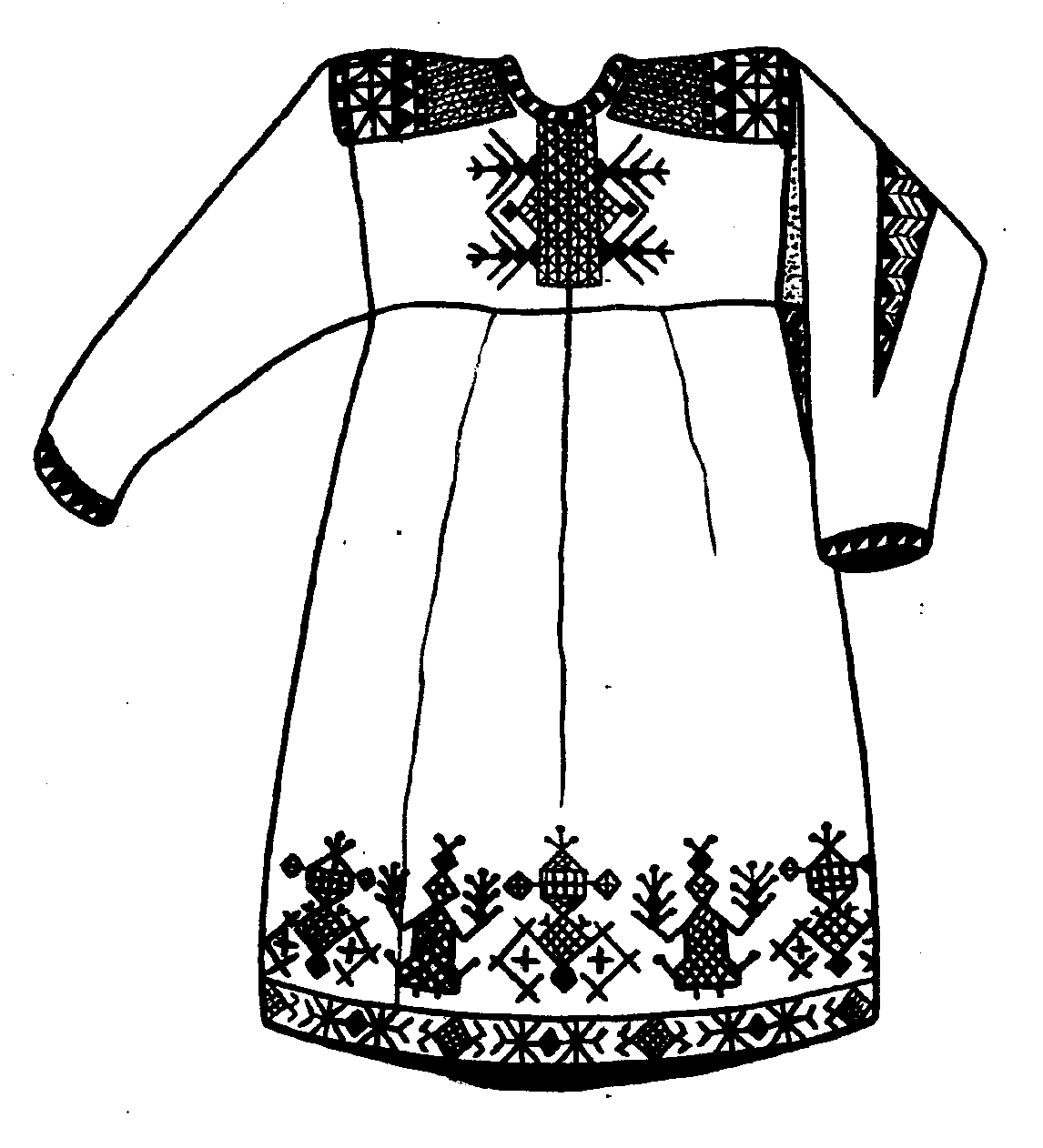 Силуэт русского народного костюма