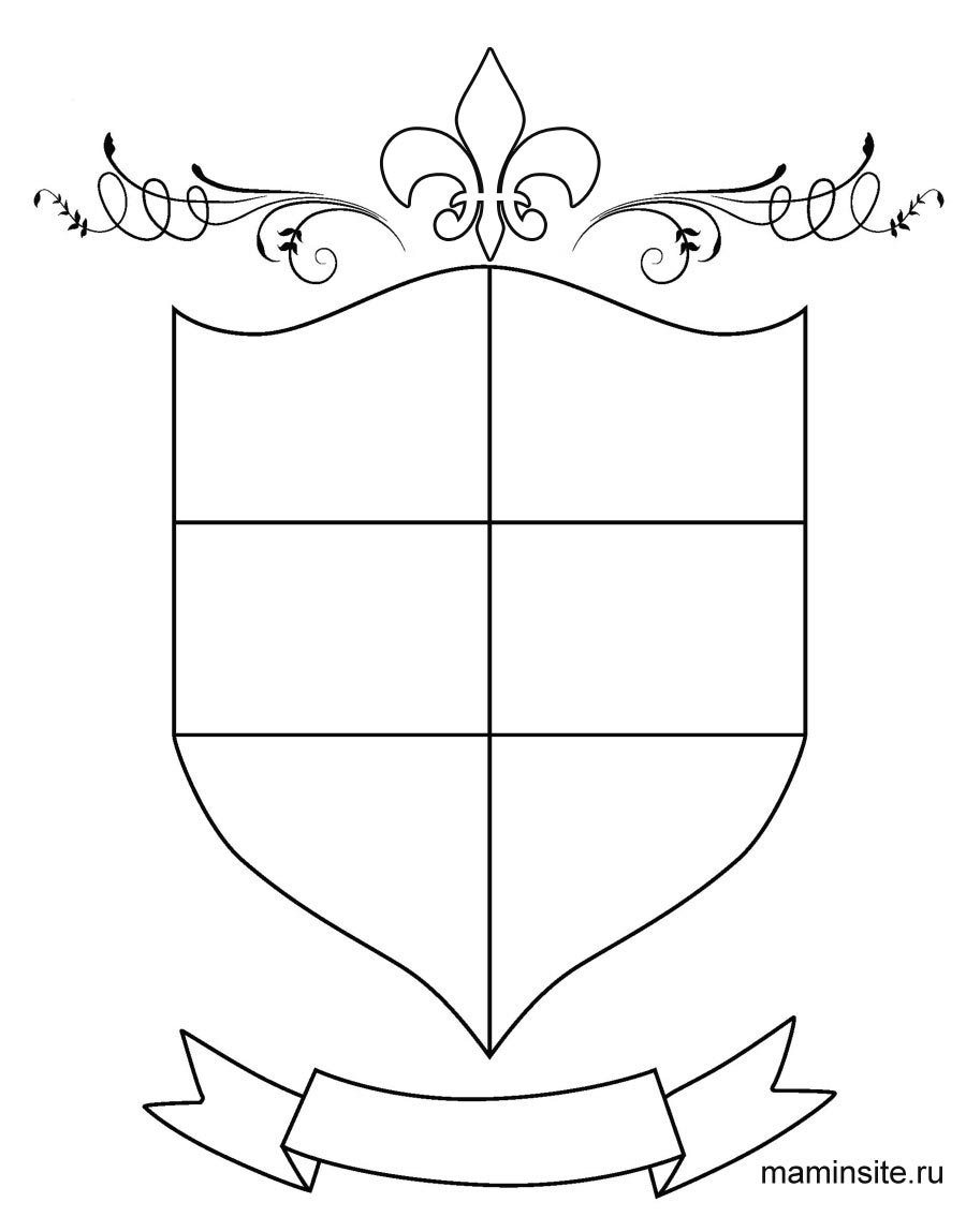 Герб раскраска для детей