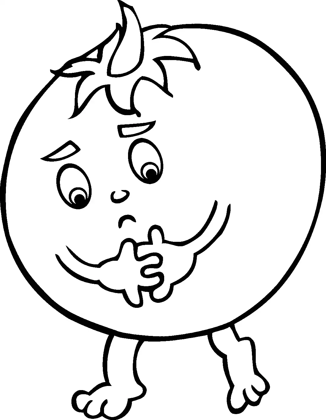 Ломтик помидора раскраска