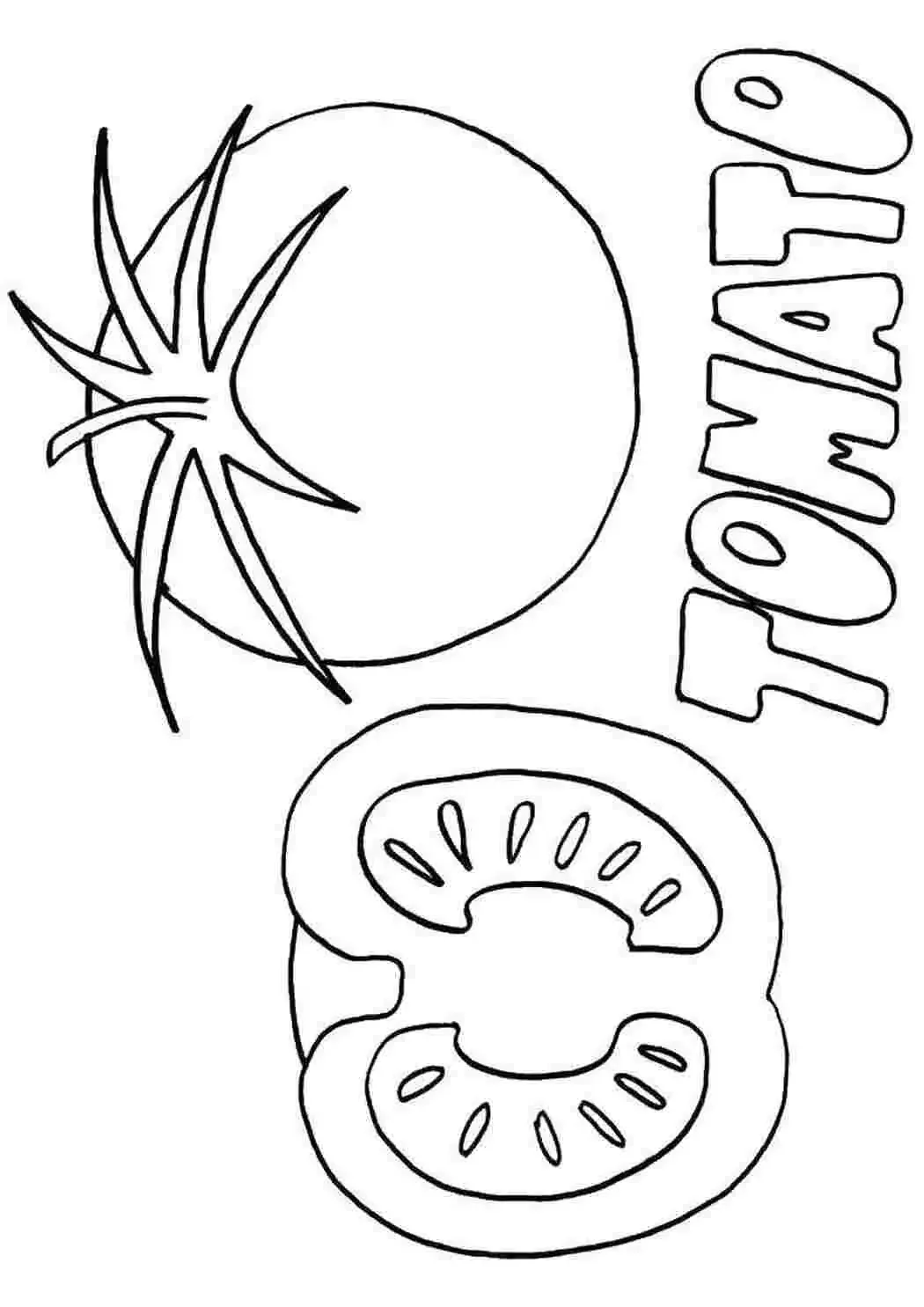 Tomato раскраска английский