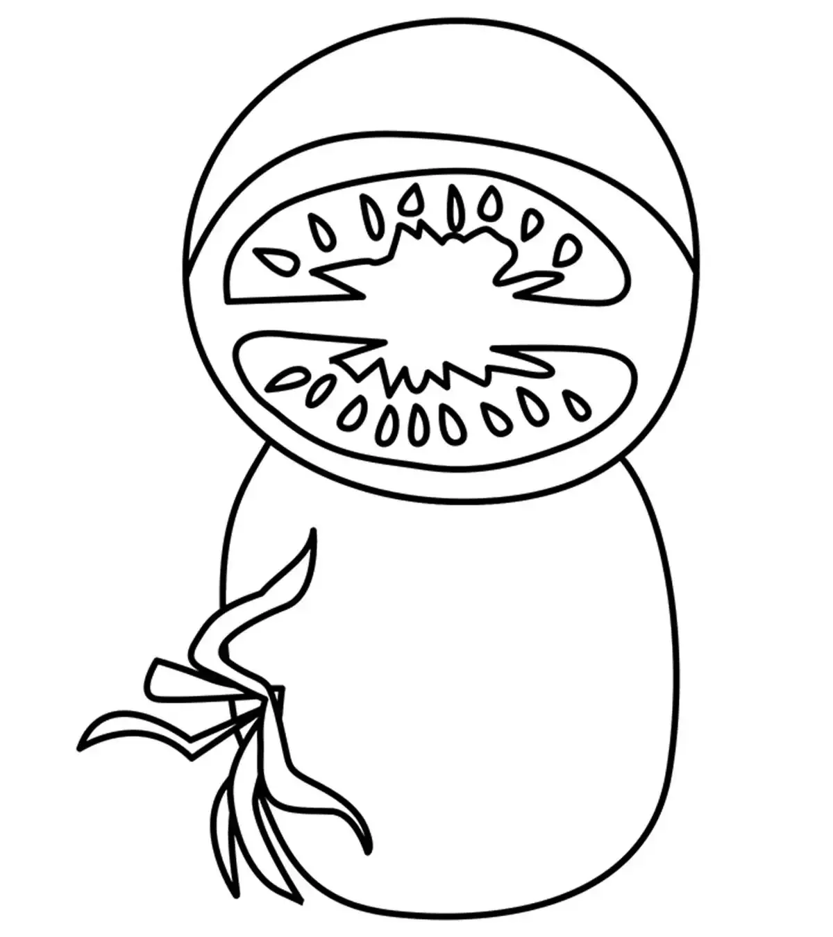 Сеньор помидор из Чиполлино раскраска