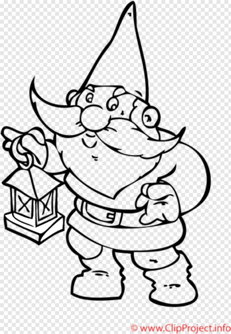 Гномик раскраска