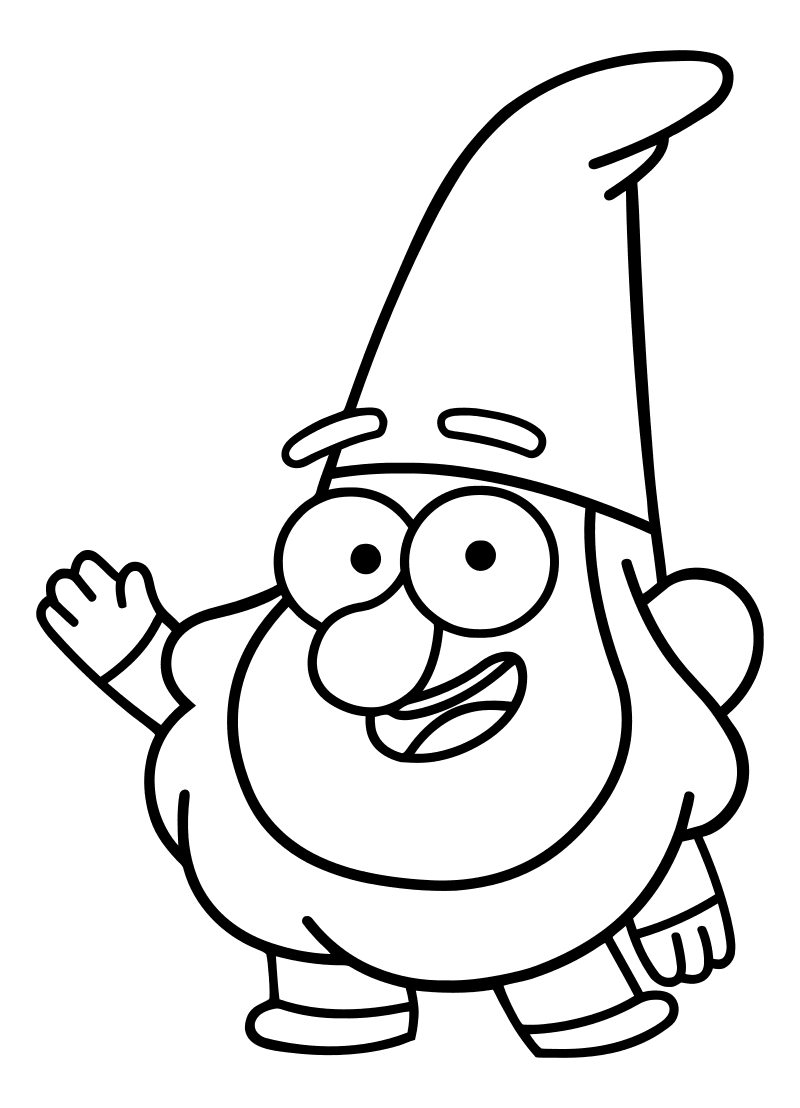 Гном Ворчун из Белоснежки раскраска