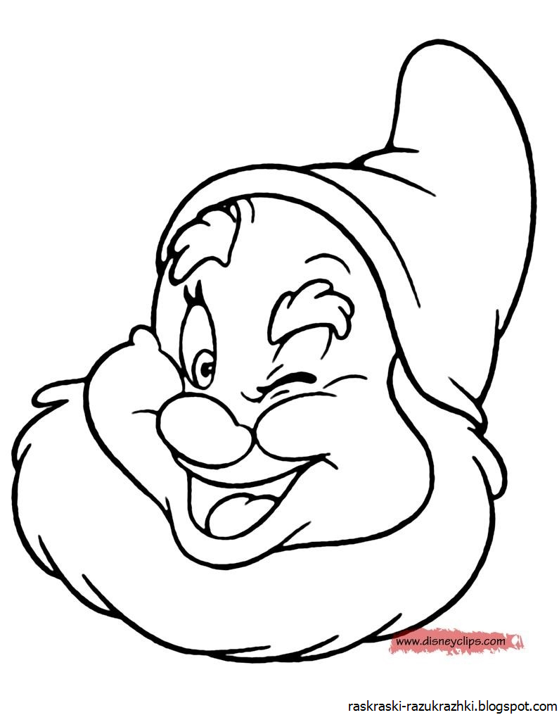 Гномы раскраска