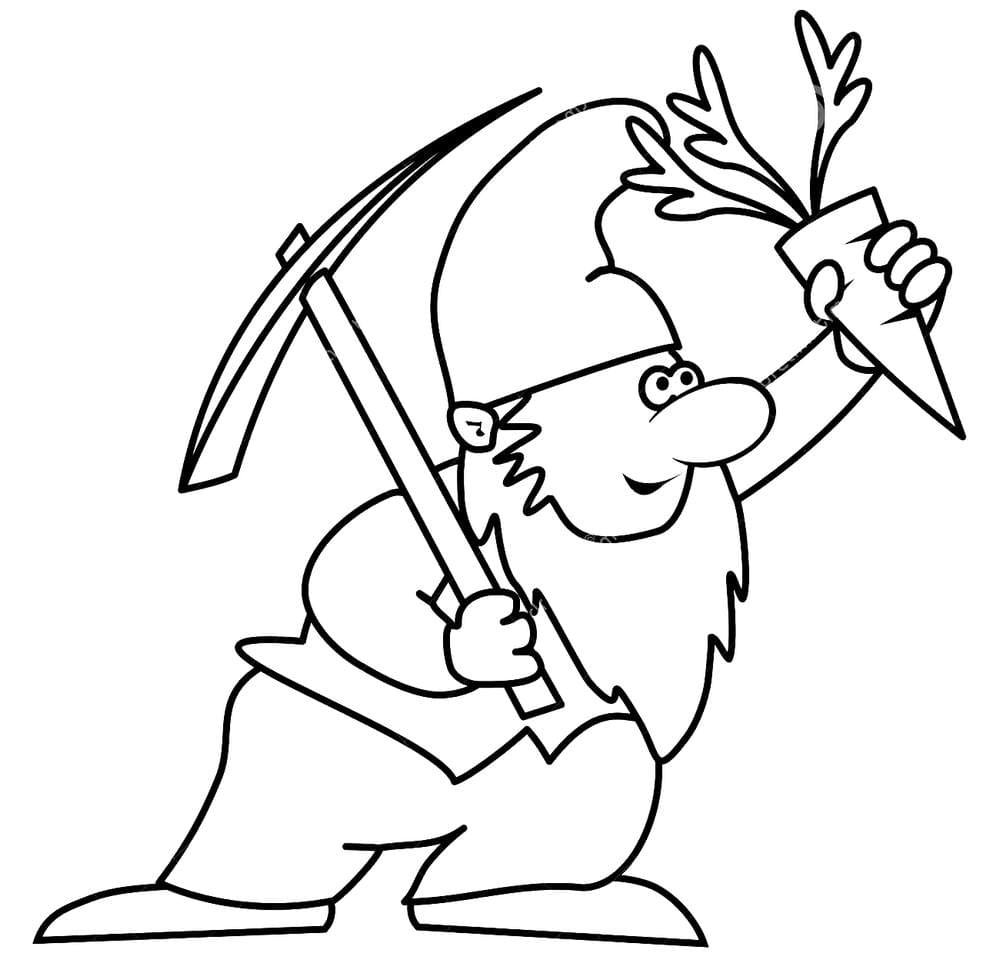 Гном Ворчун раскраска