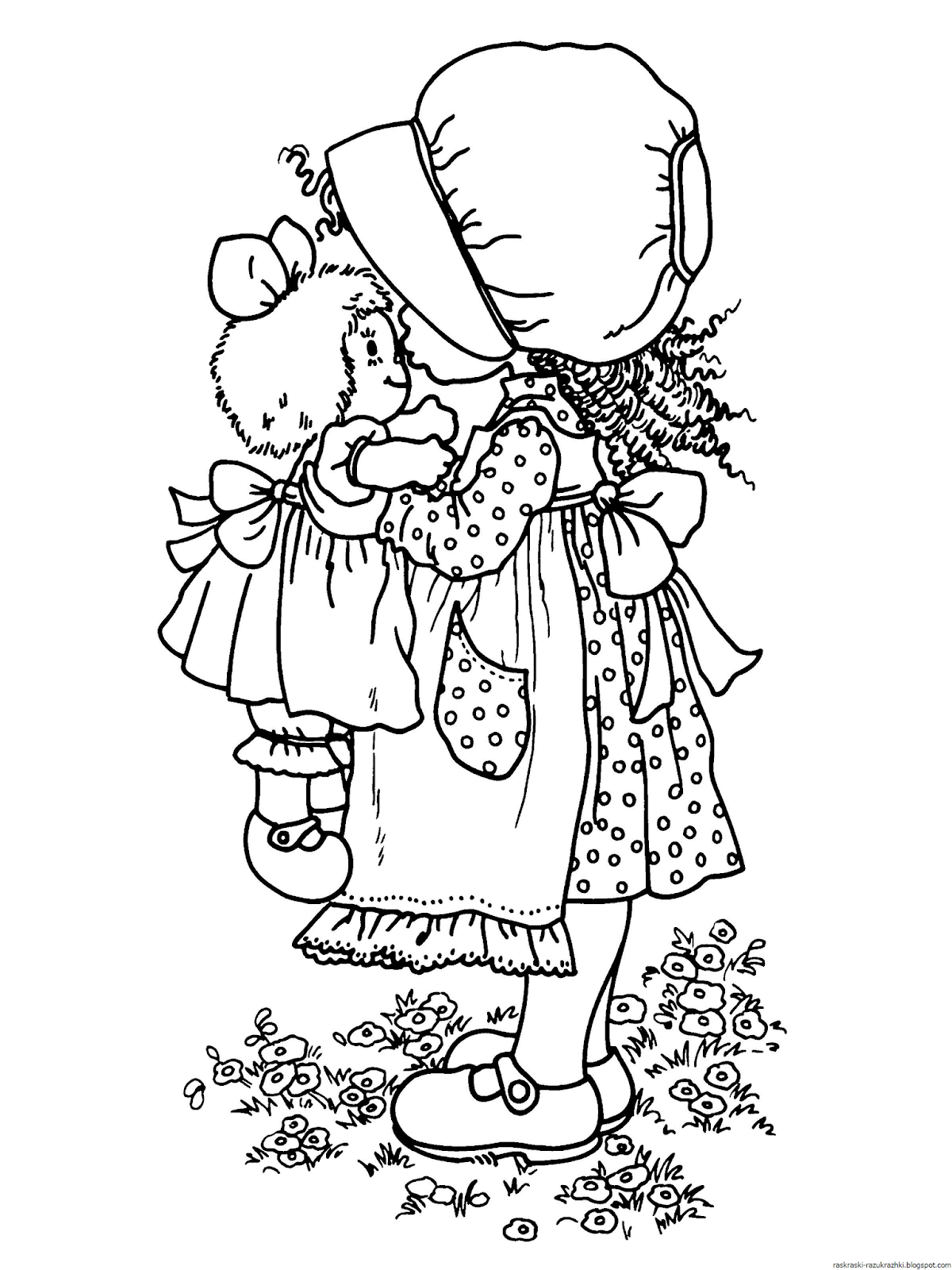 Старинные раскраски для девочек