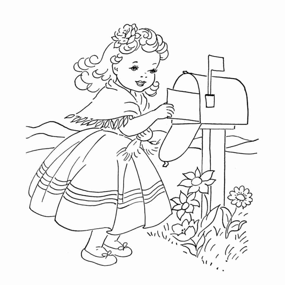 Советские раскраски для девочек