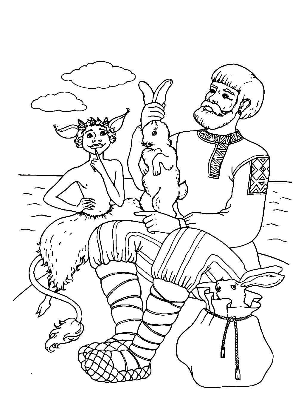 Емеля раскраска