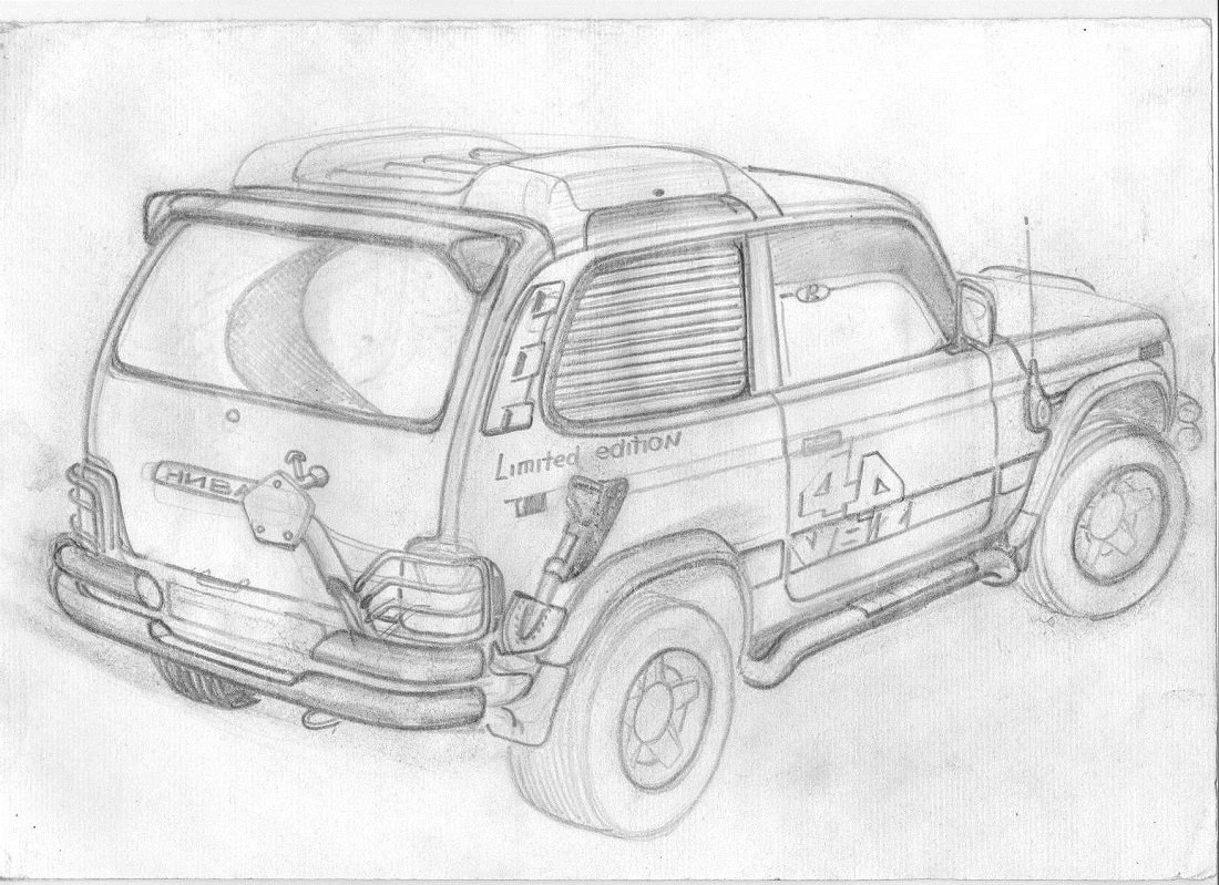 Niva 2121 спереди вектор