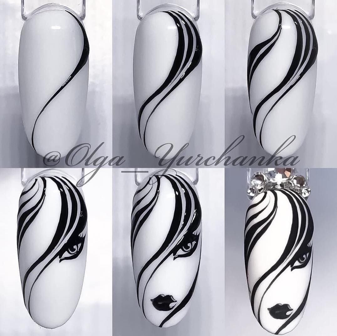 Рисование линий на ногтях