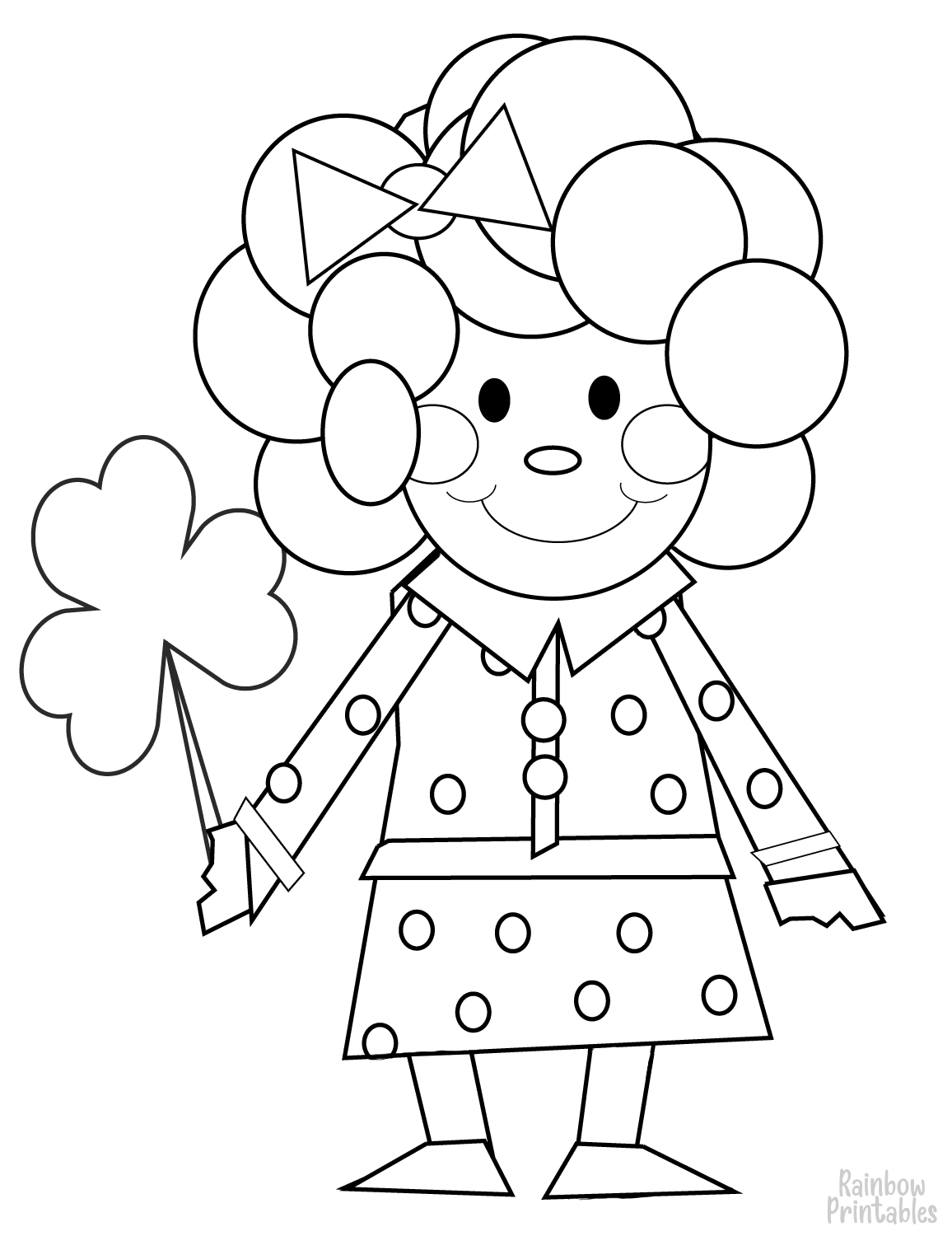 Улыбка клоуна раскраска