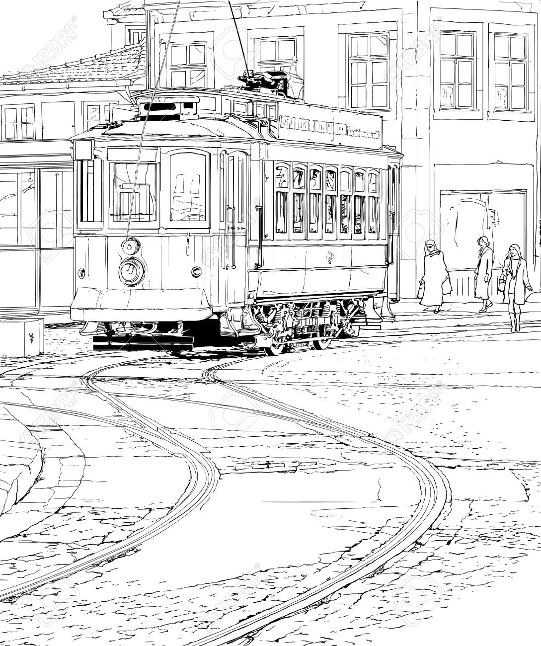 Трамвай эскиз