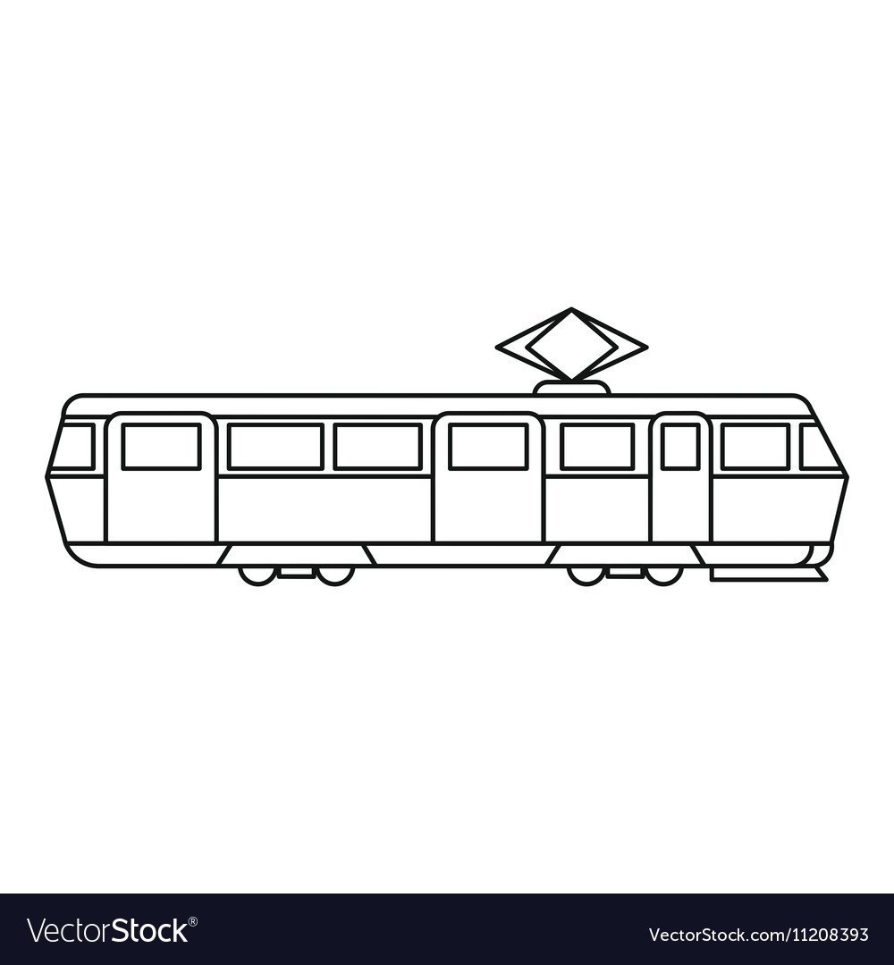 Трамвай вектор сбоку