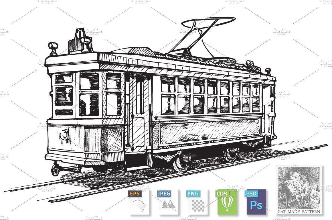 Раскраска троллейбус с гармошкой