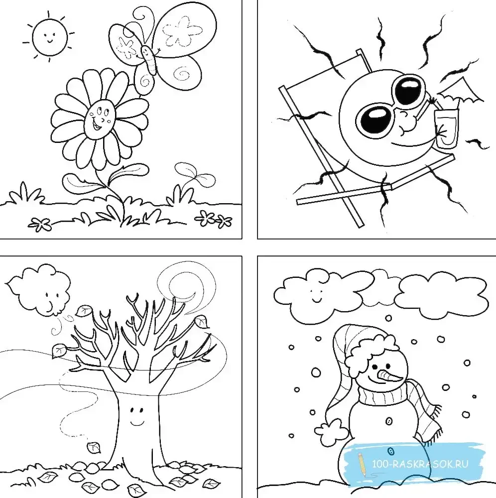 Seasons задания для детей