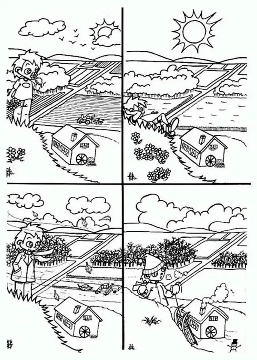 Раскраски на тему зима