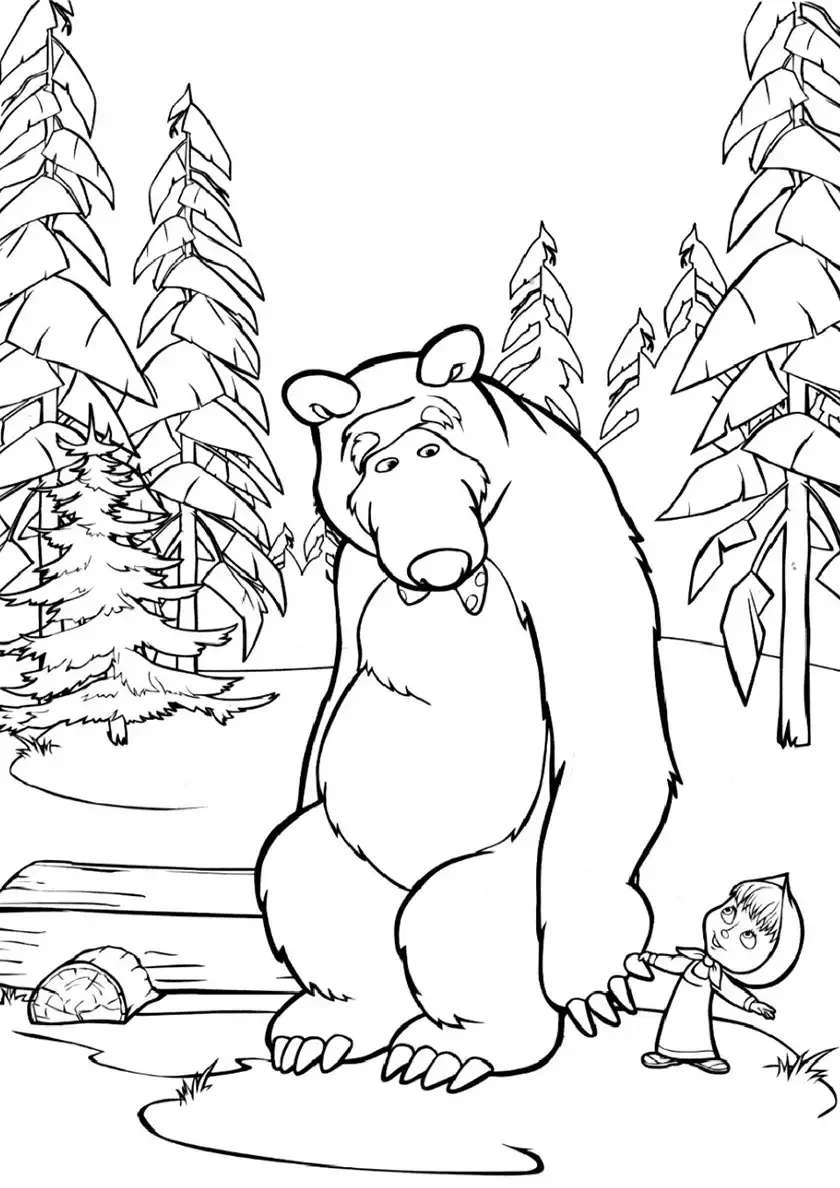 Тайга раскраска