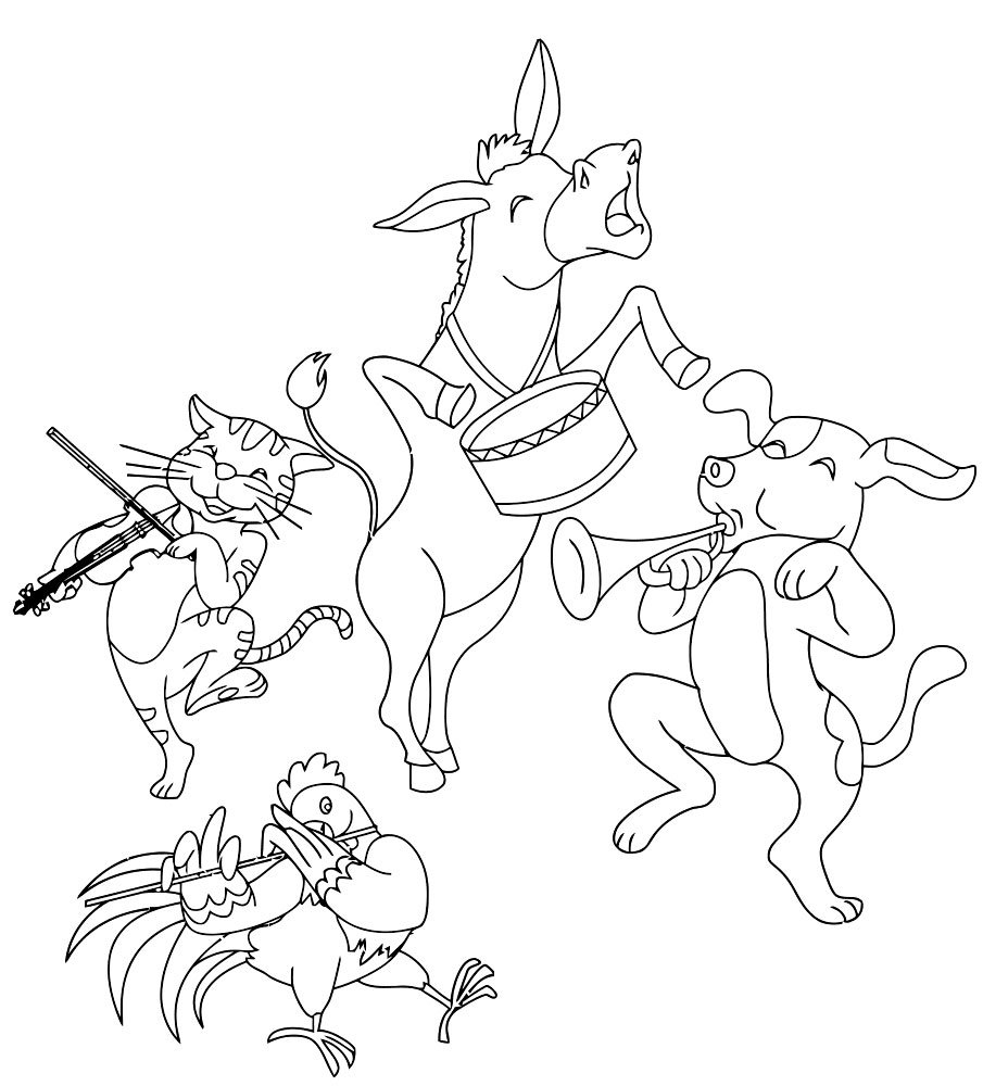 Квартет басня Крылова раскраска