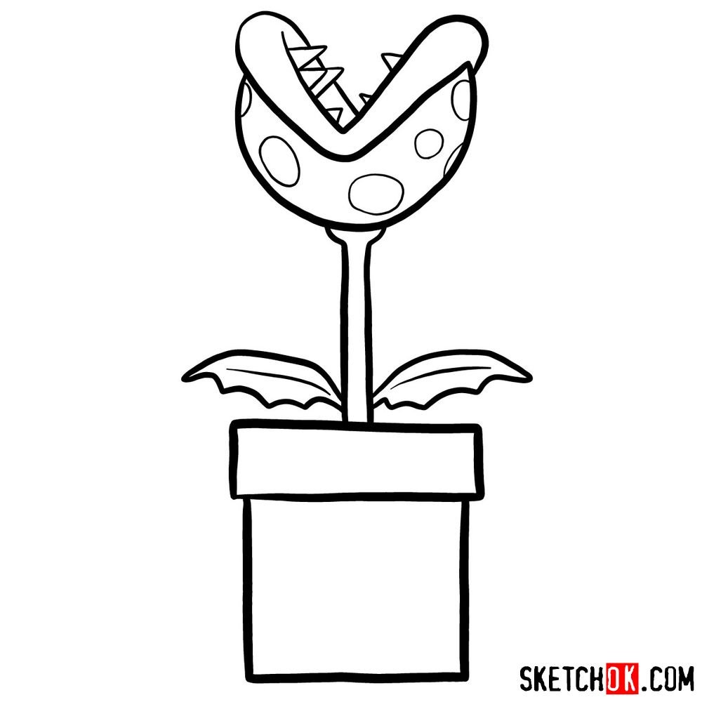 Цветок из Марио раскраска