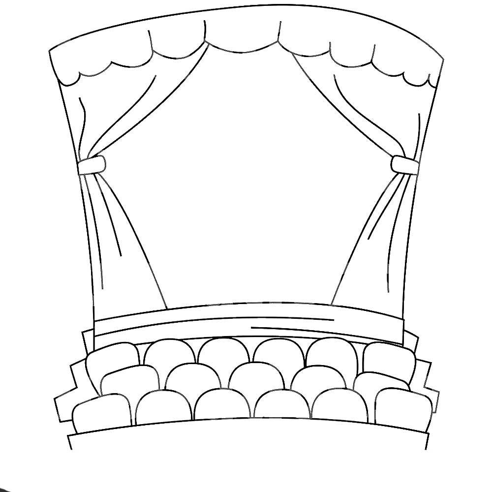 Театр раскраска