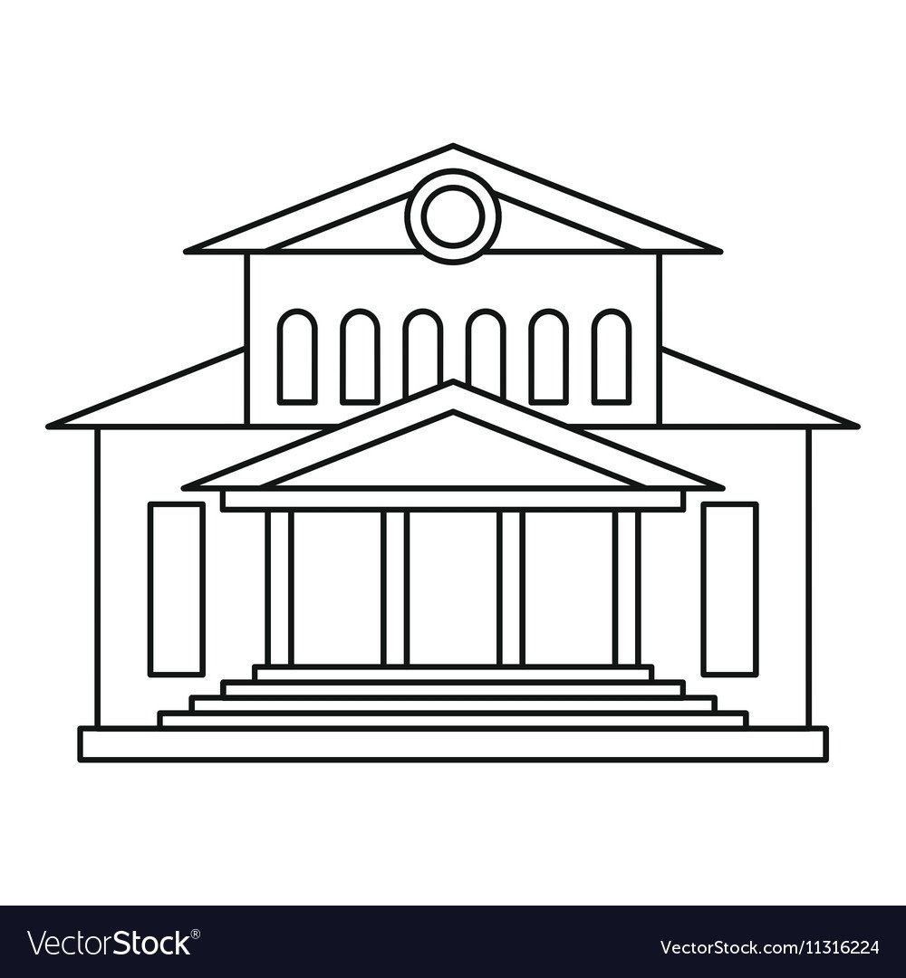 Раскраска здание театра