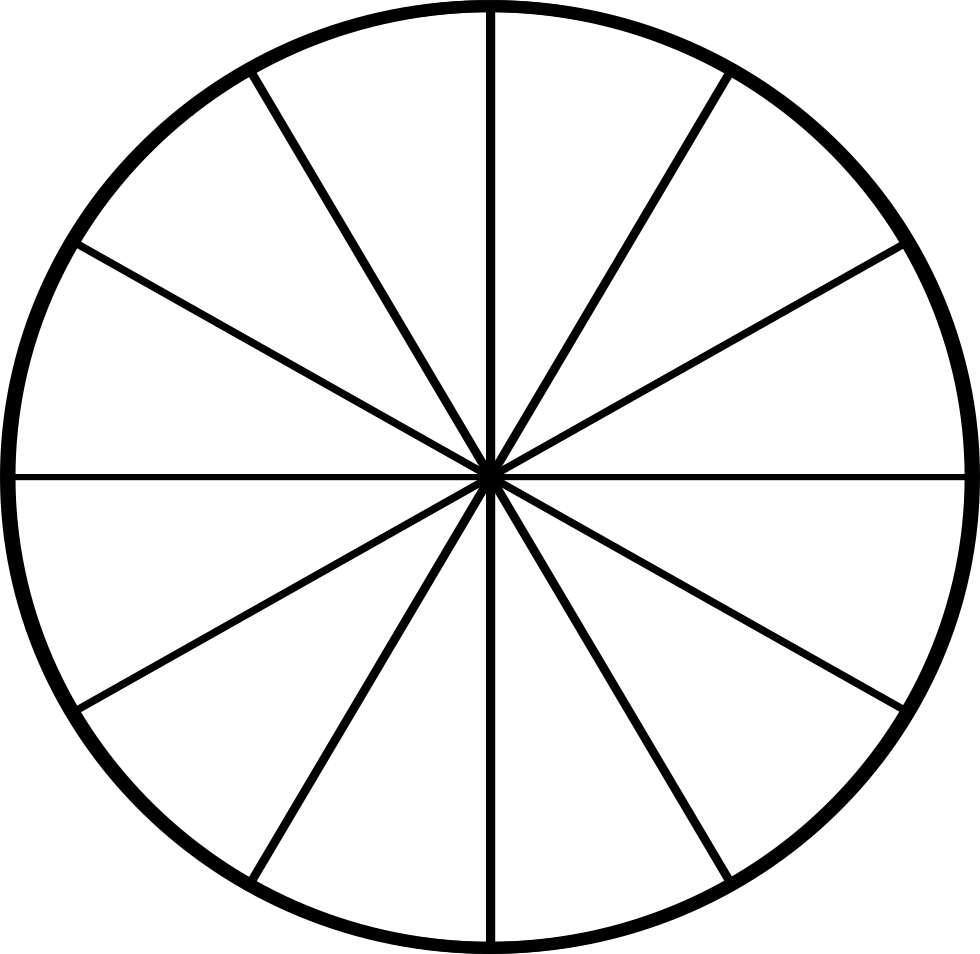 Круг с 12 секторами