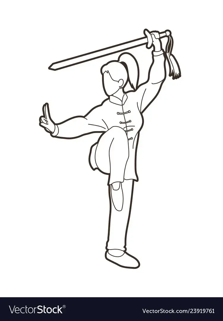 Раскраска ушу для детей