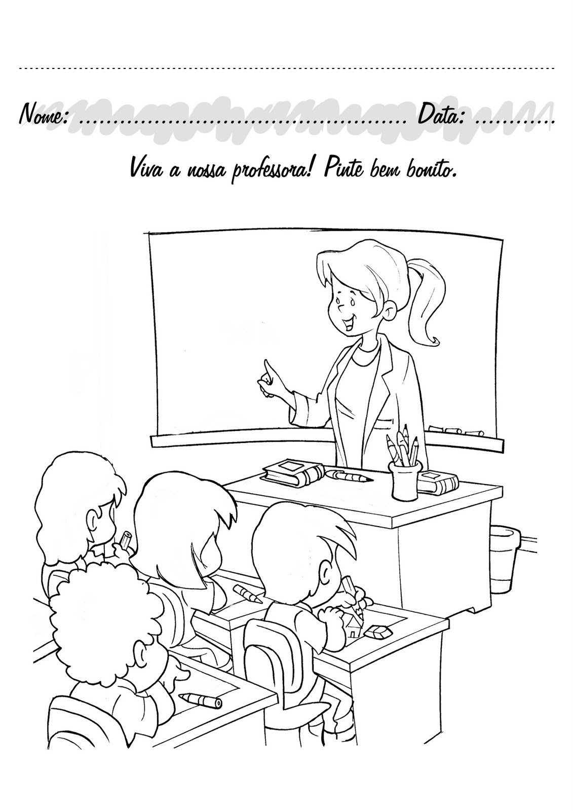 Раскраска профессия учитель