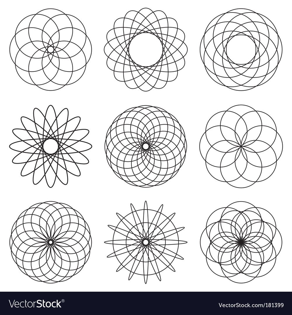 Орнамент из циркуля